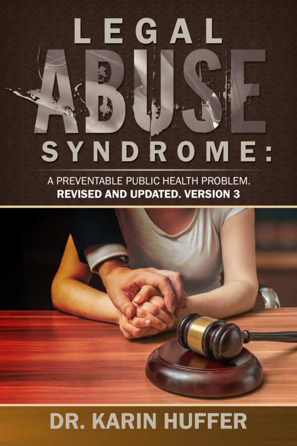 Legal Abuse Syndrome book cover with advocate hand over the clients hand giving support